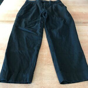 Vittorio St Angelo Dress Pants Men 36x25 Black High Rise Wool Blend Flat Front